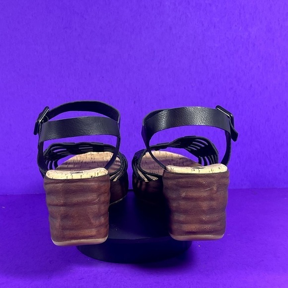 KORKS Women's Black Marley Wedge Sandals Shoe Size 11-NEW - Picture 4 of 10